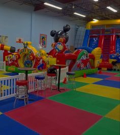 children's play area with mickey mouse theme