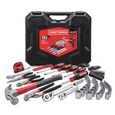 the craftsman's tool kit includes tools such as wrenches, pliers and other items