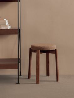 Passage Stool Upholstered by Audo Copenhagen Stool Chair Design, Copenhagen Furniture, Stackable Stools, Solid Oak Furniture, Audo Copenhagen, Minimal Furniture, Kitchen Stool, The Passage, Small Stool