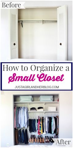 how to organize a small closet in just a few minutes and save space with these simple tips