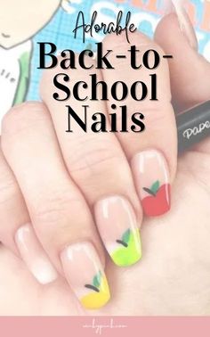 Crayon Nails, Back To School Nail Ideas, Opi Pink Nail Polish, Pink Nails Opi, Disney Princess Nails, Best Summer Nail Color, Pencil Nails