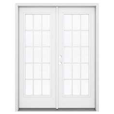 a white double door on a white background