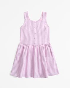 Flattering mini dress in a soft fabric, featuring on-trend button-through detail and square neckline. Cologne Collection, Boys Romper, Abercrombie Kids, Boys Boots, Dress Girls, Perfume Collection, Girls Jacket, Dress Romper, Pink Stripes