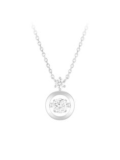 Editor's NoteJ.ESTINA's beautiful jewelry with the distinctive charms are feminine, elegant and luxurious.- Simple circular frame- White stone setting- A stone that moves with movement- Luxurious and elegant moodMeasurements (in.)- Length: 16.54 in.- Pendant: 0.33 in. * 0.51 in.Composition & Care- 925 Silver + Rhodium Plating- Plated products may discolor over time- Be cautious when using wet tissues, alcohol, and cosmetics- Since silver products are vulnerable to discoloration, wh Elegant Silver Circle Necklace, Elegant Round White Gold Necklace, Cubic Zirconia Necklace With Detachable Pendant, Elegant Oval Necklaces With Sparkling Stones, Oval Diamond Necklace With Detachable Pendant, Elegant Circular Clavicle Chain Jewelry, Round Cubic Zirconia Jewelry With Detachable Pendant, Elegant Circle Clavicle Chain Jewelry, Elegant Circular Clavicle Chain