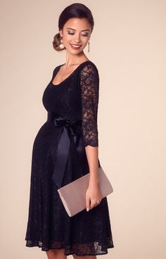 The ultimate maternity LBD in rich corded lace. Black Maternity Dress For Party, Formal Pregnancy Dresses Black, Elegant Black Long Sleeve Maternity Dress, Maternity Cocktail Dress, Dress Short Black, Maternity Wedding Dresses, Cocktail Dress Maternity, Maternity Black Bump-friendly Dress, Lace Maternity Dress