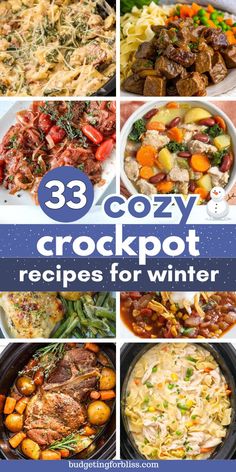 Stay cozy and warm on cold days with these easy winter crockpot recipes. These hearty and comforting slow cooker meals are perfect for family dinners on busy weeknights. Simple set it and forget it comfort food recipes that will keep you warm all season long. Find delicious soup, stew, chicken and beef crockpot dinner ideas that everyone will love (even picky eaters). Winter Crockpot Recipes, Crockpot Dinner Ideas, Easy Crockpot Soup, Beef Crockpot, Chicken And Beef, Stew Chicken, Cold Weather Comfort Food, Slow Cooker Meals, Easy Crockpot Dinners