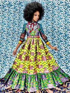 Maximalism for Spring 2016. Yaya DaCosta -- Gucci dress. Gucci Dress, High Fashion Editorial, Afro Hair, African Inspired, Fashion Editorial