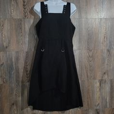 I just added a new item to eBay, Royal Bones Black Goth Emo Dress Sz M Grommets Square Neck Punk Wednesday Adams! #eBay #eBaySeller Black Punk Cotton Dress, Black Cotton Punk Dress, Black Gothic Dress For Concert, Black Grunge Dress For Concert, Black Grunge Dress For Fall, Black Rock Style Summer Dress, Black Summer Rock Style Dress, Gothic Cotton Dresses For Alternative Fashion, Black Grunge Dress For Alternative Fashion