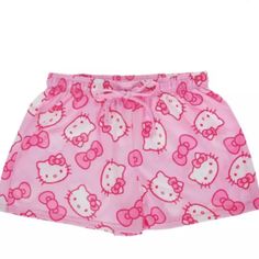 Have A Comfortable Night's Sleep When You Wear Hello Kitty Pajama Shorts! These Vibrant Shorts Feature Hello Kitty's Face And Her Iconic Bow On Top Of A Light Pink Background. Around The Waist Is A Drawstring For Easy Adjustment. Put These Shorts On For A Comfy And Fashionable Choice Of Sleepwear! Machine Wash Cold With Like Colors Only Non-Chlorine Bleach When Needed Tumble Dry Low Cool Iron When Needed Do Not Dry Clean All Hello Kitty Items Are Discounted And Prices Are Firm Unless You Do A Bundle Of 3 Or More. Light Pink Background, Pajama Outfit, Kitty Items, Kids Pjs, Pj Shorts, Outfits Y2k, Cute Pajamas, Hello Kitty Items, Walker Boots