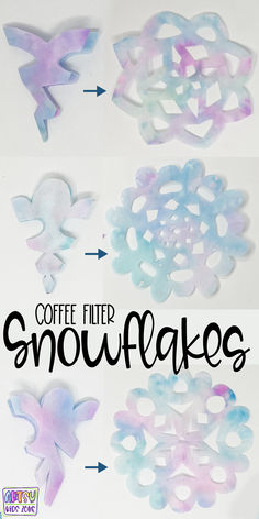 coffee filter snowflakes are easy to make and perfect for winter crafting with kids