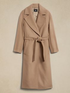 Pura Oversize Wool-Cashmere Wrap Coat | Banana Republic June Ambrose, How To Have Style, Camel Wool Coat, Wool Wrap Coat, Beige Coat, Build A Wardrobe, Long Coats, Cashmere Wrap, Crochet Clothing