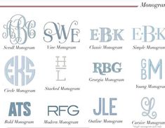 some type of monograms that are on display