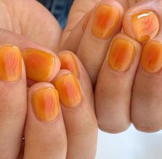 Bentuk Alis, Orange Nail, Jelly Nails, Dark Nails, Orange Nails, Minimalist Nails, Dream Nails