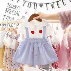 Cute Princess Baby Girl Dress - Baby Girl Clothes BLUE Playful Fitted Heart Print Dress, Cute Heart Print Summer Sets, Playful Fitted Dress With Heart Print, White Cotton Dress With Heart Print, Blue Short Sleeve Dress For Play, Cute Short Sleeve Dress With Heart Print, Cute Short Sleeve Dresses With Heart Print, Tulle Clothes