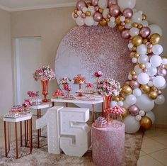 15th Birthday Decorations, Festival Themed Party, Sweet 15 Party Ideas, Quinceanera Pink, Birthday Party Decorations For Adults, Simple Birthday Decorations, Girl Birthday Decorations, Birthday Party Theme Decorations, Birthday Party For Teens