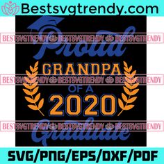 the grandma of graduation svg file is shown in blue and orange, with an image of