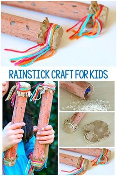 Make your own rainstick instrument craft using cardboard tubes and explore the science of sound at the same time! Fun for kids of all ages! #craftsforkids #kidscrafts #scienceforkids #sound #fivesenses #soundexperiments #soundactivities #kindergarten #firstgrade Instrument Craft, Rain Sticks, Homemade Instruments, Diy Instruments, Music Crafts, Diy Musical Instruments, Native American Crafts, Creative Activities For Kids, Camping Crafts