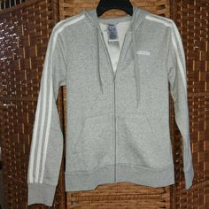 Adidas Zip Up Hoodie Sweater - Womens Size Small - Nwt Color: Gray Size: Womens Small Condition Is Brand New With Tags. Logo | Active | Sportwear | Outdoor | Classic | Any Season | Best Cozy Cotton Sports Outerwear, Adidas Fleece Sweatshirt For Spring, Adidas Hoodie For Fall Sportswear, Adidas Sweatshirt With Double-lined Hood For Fall, Adidas Fall Hoodie, Adidas Outerwear With Drawstring Hood For Fall, Adidas Fall Outerwear With Drawstring Hood, Adidas Gray Winter Hoodie, Adidas Hoodie With Double-lined Hood