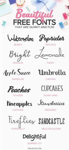 some type of font that is on top of a white sheet with the words beautiful free font