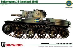 an image of a tank with wheels on the front and side, painted in green