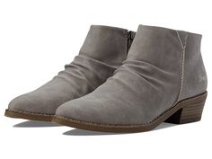 Blowfish Malibu Seren - Women's Boots : Smokey Grey Prospector/Dyecut : Pull off a chic and elegant look by wearing the Blowfish Seren boots. Synthetic upper. Textile and synthetic lining with a cushioned footbed. Pointed toe silhouette. Low stacked heel. Side zippered closure. Durable synthetic outsole. Imported. Measurements: Heel Height: 1 1 2 in Weight: 11 oz Product measurements were taken using size 9, width M. Please note that measurements may vary by size. Weight of footwear is based on Fall Synthetic Boots With Cushioned Footbed, Fall Season Synthetic Boots With Cushioned Footbed, Ankle Boots With Cushioned Footbed For Fall, Spring Ankle Boots With Cushioned Footbed, Casual Boots With Stacked Heel, Casual Fall Booties With Zipper Closure, Casual Spring Boots With Zipper Closure, Casual Zipper Closure Booties For Fall, Casual Ankle Booties With Zipper Closure