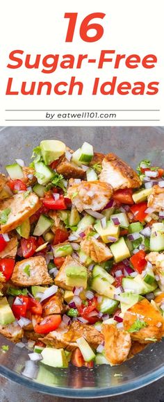 16 Sugar-Free Lunch Ideas to Pack Up for Work - #sugarfree #lunch #recipes #eatwell101 - These healthy lunch ideas with no added sugar will actually keep you full until dinner. Lunch For Diabetics Meal Ideas, Healthy Lunches For Diabetics, Prediabetic Lunches, The Foodie 101, Low Carb Low Sugar Lunch Ideas, No Added Sugar Dinner Recipes, Zero Added Sugar Recipes, Carb Free Sugar Free Meals, Zero Sugar Zero Carb Meals