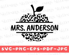 Teacher Monogram, Apple Svg, Teacher Shirt Svg, Split Monogram, Name Frame, Teacher Apple, Teacher Svg, School Svg, Monogram Svg