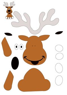 an image of a reindeer cut out to make it look like he's smiling