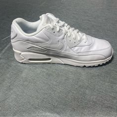 Brand New In Box Nike Air Max 90 Triple White Leather Mens Running Shoes 302519 113 Sz 13 Us White Leather Sneakers With Air Max Cushioning, White Sole Leather Sneakers With Air Max Cushioning, Leather Sneakers With Air Max Cushioning And White Sole, Nike Leather Running Shoes With Air Max Cushioning, Nike Leather Custom Sneakers With Air Max Cushioning, Custom Leather Sneakers With Air Max Cushioning, Leather Custom Sneakers With Air Max Cushioning, Leather Running Shoes With Air Max Cushioning, Custom White Leather Sneakers With Air Cushioning