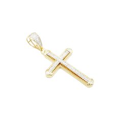 14k Diamond Cross With 0.78 Carats Of Diamonds #23858 -100% 14K Gold, 6.3 grams -0.78ct of Natural Diamonds -Diamond Quality: SI Measurements: -Height: 1.4in -Bail Size: 8.5mm -Uni-Sex Religious Pendant Diamond Cross, Natural Diamonds, Diamonds, Yellow Gold, Rose Gold, Pendant, Yellow, Gold