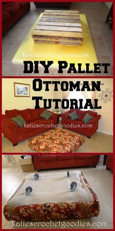 the diy pallet ottoman is easy to make