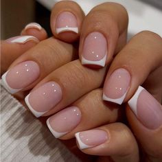 Super Cute And Stylish Ships In 5-10 Business Days Nagel Tips, Colorful Nails, French Tip Acrylic Nails, Work Nails, Short Square Acrylic Nails, Short Acrylic Nails Designs, White French, Stick On Nails, Classy Nails