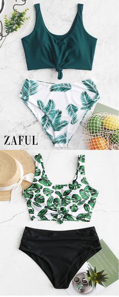 Tankini set swimsuits are practical yet stylish. Check out our huge selection of all tankini set swimwear at Zaful. #Zaful #tankini #summerfashion Aesthetic Tankini, Tankini With Shorts, Rashguard Swimsuit