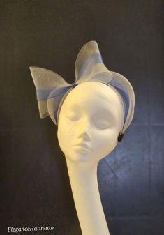 Navy Blue & Grey Headband Georgeous Fascinator  with Beautiful  loops bow. Perfect for Royal Ascot, K Wedding guest, Goodwood revival, Christening, Ascot, Mother of Bride /Groom or any special   **Do you like to have this in any other custom colours, Please message.  This has been made by hand and very light to wear. This is designed on the side of the headband for a beautifull Glamorous look. Refunds and Exchanges -------------------------------------------------------------------------- *Retur Blue Fitted Fascinator For Wedding, Fascinator Hats Wedding Guest, Silver Fitted Fascinator For Wedding, Elegant Silver Headband Fascinator, Blue Fitted Headband Fascinator, Grey Fascinator, Fascinator Hats Diy, Gray Headband, Wedding Fascinators