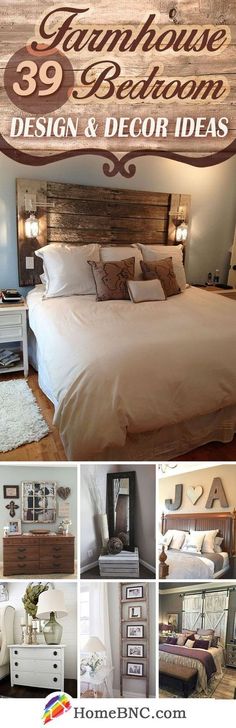 a collage of photos with the words antique bedroom design and decor ideas on it