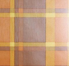 an orange and brown plaid pattern is seen in this image, it appears to be made from wood