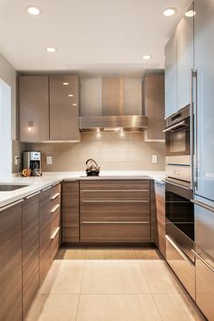 the kitchen is clean and ready for us to use in its new owner's home