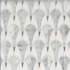 an art deco tile pattern with white and grey colors