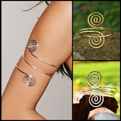 Swirl Arm Bangle. Adjustable. Made Of Metal Alloy. Comes In 2 Colors: Gold & Silver. Each Arm Bangle Sold Separately At Listed Retail Price! Arm Bangles, 2 Colours, Swirl, Silver Gold, Bangles, Silver, Gold, Women Shopping, Color