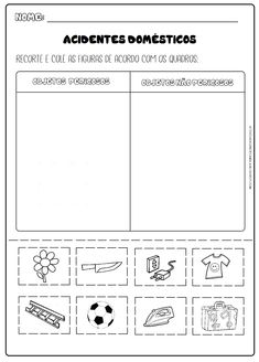 a spanish worksheet with pictures and words