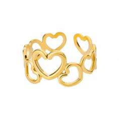 Introducing the Cupid's Heart Cuff Ring, a symbol of love and affection, perfectly crafted to embody the essence of Cupid's timeless romance. This exquisite ring, with its heart design, serves as a testament to love's enduring power. Designed to captivate and charm, it's an embodiment of love's arrow striking true. Crafted with precision, the Cupid's Heart Cuff Ring merges the timeless symbol of the heart with a modern cuff design, creating a piece that's both romantic and contemporary. It's a jewelry piece that not only accessorizes but also symbolizes the bond of love, making every day feel like Valentine's Day. The Cupid's Heart Cuff Ring stands as a testament to love's eternal flame, making it an ideal gift for someone special or a treasured addition to your own jewelry collection. Emb Adjustable Heart-shaped Promise Jewelry, Valentine's Day Promise Ring Jewelry With Open Ring Shape, Adjustable Heart-shaped Stackable Promise Rings, Promise Rings For Valentine's Day With Open Design, Promise Ring For Valentine's Day With Open Design, Promise Open Ring For Valentine's Day, Valentine's Day Promise Heart Ring With Open Design, Valentine's Day Promise Heart Ring, Open Design, Valentine's Day Promise Heart Ring With Open Shape