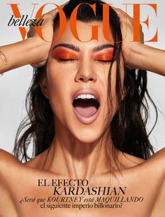 an image of a woman with makeup on the cover of magazine voggiee