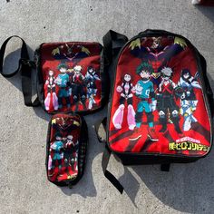 My Hero Academia Backpack, Small Bag, Pencil Case. New, No Tags, Never Used. Academia Accessories, Academia Backpack, Anime Items, Mha Stuff, Backpack With Wheels, Plush Bags, Anime Inspired Outfits, Leopard Print Jacket, Asics Running Shoes