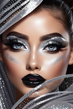 Galina Bugaenko, Metallic Fashion, Metal Fashion, Black Christmas, Art Furniture, Face Art, Face Drawing, Beauty Face