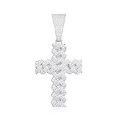 The iced out hip hop cross pendant features dozens of shining Moissanite stones set in a striking cross design, that catch the light and sparkle as you move. This cross pendant is the perfect accessory for the modern and stylish person who wants to make a statement with their jewelry. The pendant is perfect for any occasion. Description Moissanite Stones Clear Color Stones Cross Pendant Sterling Silver Weight About 12.6g Length 58mm Width 30mm Includes Rope Chain GRA Certified Diamond Cross Necklace Iced Out, Silver Iced Out Cross Pendant Necklace, White Diamond Cross Pendant Necklace, Iced Out Cubic Zirconia Cross Pendant Necklace, Iced Out Cross Necklace With Cubic Zirconia, Iced Out Diamond White Cross Jewelry, White Iced Out Cross Jewelry, Luxury Diamond White Cross Pendant Necklace, White Cross Necklace With Diamond Accents