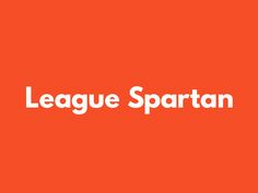 the league spartan logo is shown in white on an orange background with red and white lettering