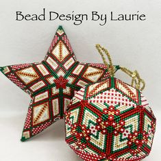 bead design by laurie christmas ornament