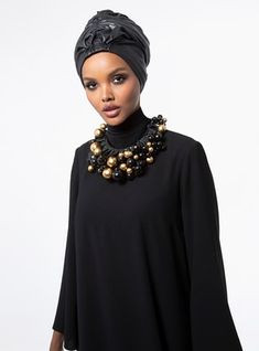 Black Bohemian Maxi Thobe, High Fashion Poses, Instant Hijab, Muslim Style, Modest Apparel, Hair Wrap Scarf, Mode Turban, Afro Style