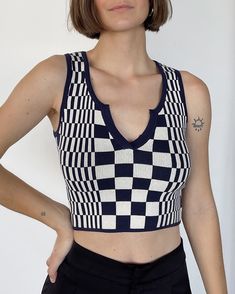 crop top; checkered print; fall outfit; autumn outfit; autumnal; how to style; boutique; dress;skirt; shirt Checkered Print, Checker Print, Clothing Brand, Sports Bra, Crop Tops, Tank Tops, Bra, Clothes For Women, Women's Top