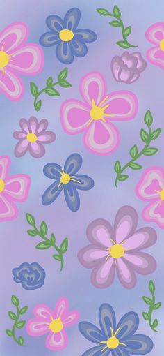 an image of colorful flowers on a blue background